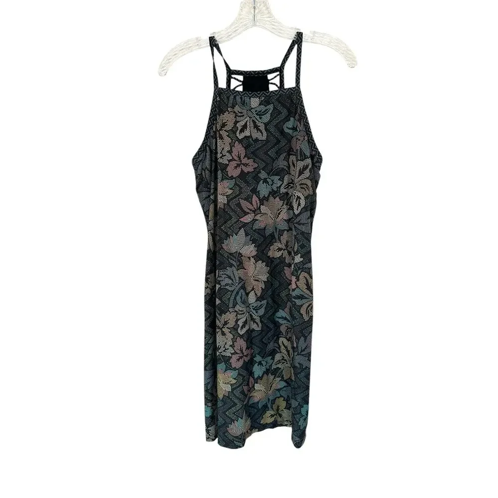 PrAna Green Yellow Ardor Yoga Comfortable Square Neckline Racerback Dress Small‎ - Picture 2 of 10